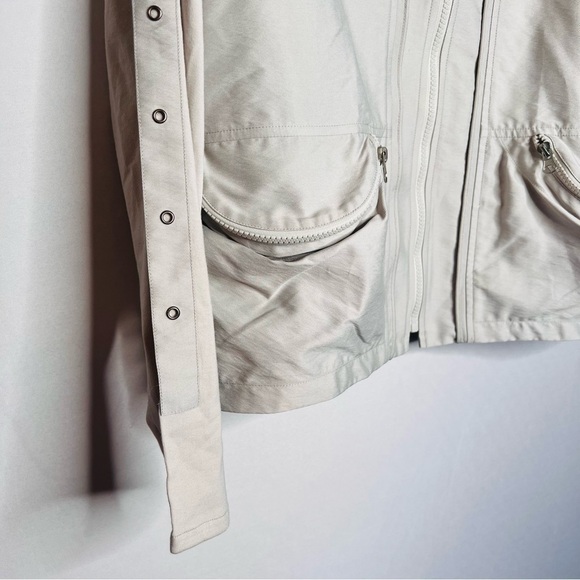 NWT! Redwood Court Double Knit Silver Gray Linen Poly Shark Skin Jacket. Size L - Picture 7 of 14